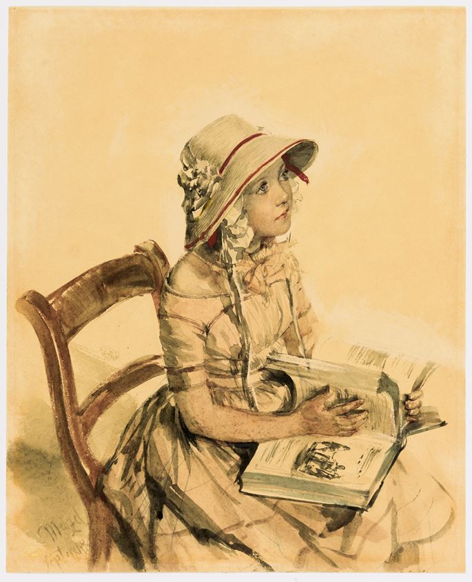 Adolph MENZEL - Portrait of Fraulein Hanna Maercker | MasterArt